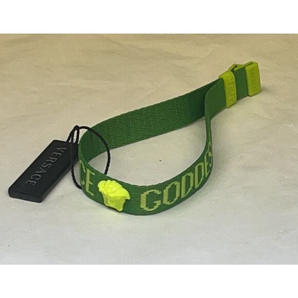 Versace Goddess Medusa Ribbon Bracelet GREEN - Picture 9 of 11
